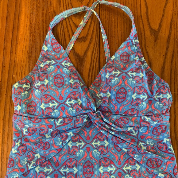NWT Bleu by Rod Beattie Twist and Shout Plunge One Piece Swimsuit Sz 6 Very Soft - Picture 1 of 5